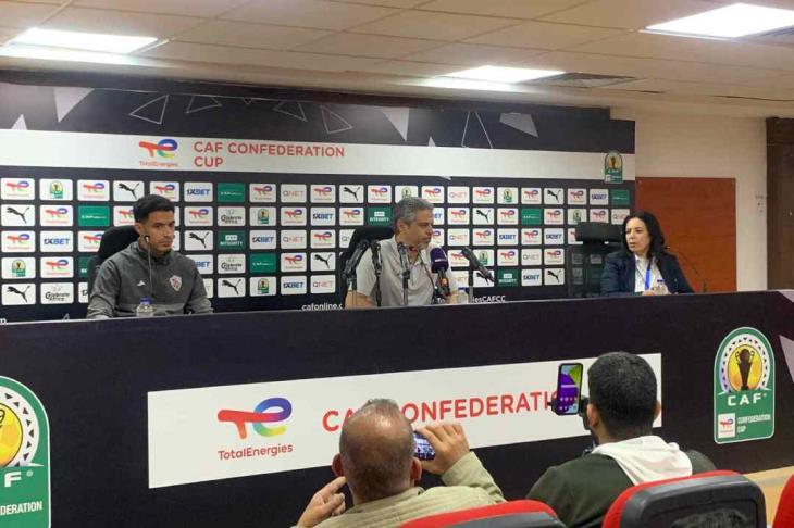 معتمد جمال بالمؤتمر الصحفي لمباراة الزمالك وساجراد